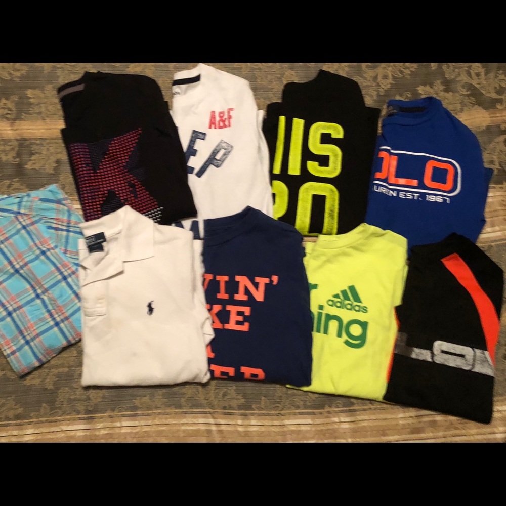 (9) shirts all name brand , excellent condition